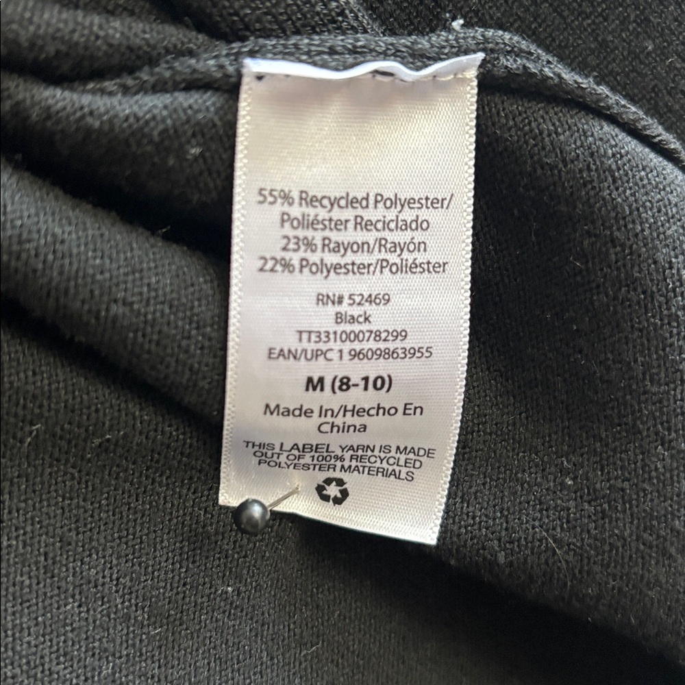 Time and Tru Knit Open Front Sweater M Black - Picture 7 of 8